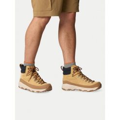 Trekkingi Columbia. Zielone botki męskie Columbia, bez wzorów, bez obcasa, bez zapięcia. Za 599.99 zł.