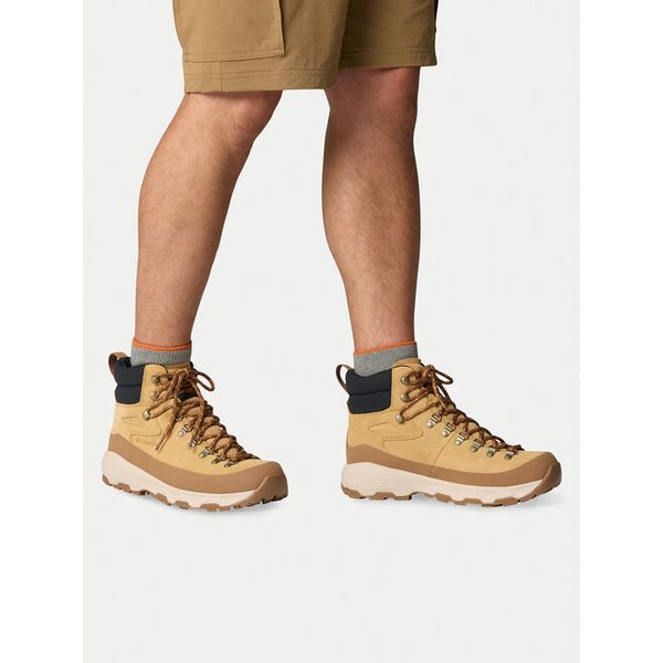 Trekkingi Columbia. Zielone botki męskie Columbia, bez wzorów, bez obcasa, bez zapięcia. Za 599.99 zł.