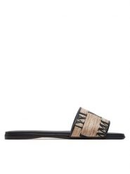 Max Mara Klapki Logoslide 2414521332600 Beżowy. Brązowe klapki damskie Max Mara, bez wzorów, z materiału, bez obcasa, bez zapięcia. Za 1,979.00 zł.