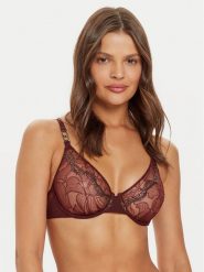 Chantelle X Biustonosz z fiszbiną Xtravagant C06GM9 Bordowy. Czerwone biustonosze Chantelle X, bez wzorów, z syntetyku. Za 369.99 zł.
