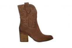 Botki Bayla-159 4910 008-P C Rudy Welur 159175, Skóra naturalna - 40. Brązowe botki damskie Bayla, bez wzorów, z gumy, eleganckie, bez obcasa, bez zapięcia. W wyprzedaży za 399.00 zł.