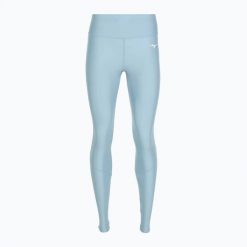 Legginsy do biegania damskie Mizuno BG3000. Niebieskie legginsy damskie Mizuno, bez wzorów, z elastanu. Za 139.99 zł.