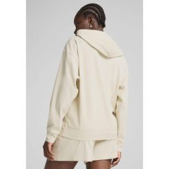 Damska wygodna prążkowana bluza z kapturem ESS ELEVATED PUMA Alpine Snow White. Białe bluzy damskie Puma, xs, bez wzorów, prążkowane, sportowe, bez ramiączek, z kapturem. W wyprzedaży za 174.00 zł.