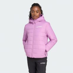 Kurtka z kapturem z ociepleniem Terrex Multi Essentials CLIMAWARM. Fioletowe kurtki sportowe damskie Adidas, m, bez wzorów, z puchu, bez ramiączek, z kapturem, trekkingowe, ClimaWarm (Adidas). Za 439.00 zł.