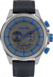 Zegarek Police Zegarek męski Police PL.15970JSU-61 niebieski. Niebieskie zegarki męskie Police, bez wzorów. Za 810.00 zł.