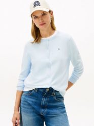 Tommy Hilfiger Kardigan Kobiety niebieski, XS. Niebieskie kardigany damskie Tommy Hilfiger, xs, bez wzorów, z bawełny, bez kołnierzyka. Za 429.95 zł.