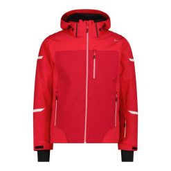 Kurtka narciarska z kapturem i zamkiem CMP. Czerwone kurtki sportowe męskie CMP, na zimę, m, bez wzorów, z kapturem, narciarskie. W wyprzedaży za 985.50 zł.