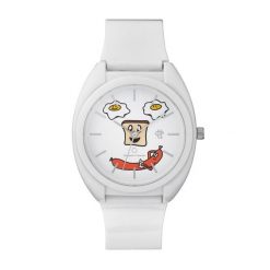 Zegarek CHPO Nima Full English biały 14239HH. Żółte zegarki męskie CHPO BRAND, bez wzorów. Za 253.76 zł.