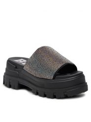 Buffalo Klapki Aspha Glam 1602211 Czarny. Czarne klapki damskie Buffalo, bez wzorów, ze skóry, bez obcasa, bez zapięcia. Za 299.99 zł.