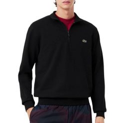 Sweter - Casual - Mężczyźni - Lacoste 1HS1 - Bawełna, długie rękawy - Czarny. Czarne swetry męskie Lacoste, na jesień, m, bez wzorów, z bawełny, casualowe, bez kołnierzyka, bez ramiączek. Za 569.05 zł.