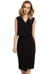 Sukienka elegancka ołówkowa do pracy kopertowy dekolt czarna. Czarne sukienki damskie Sukienki.shop, do pracy, na lato, xl, bez wzorów, biznesowe, bez kołnierzyka, bez ramiączek, kopertowe. Za 109.00 zł.