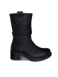 Clara Barson Botki CEO-KAIA WS6183-10 Czarny. Czarne botki damskie Clara Barson, bez wzorów, z materiału, bez obcasa, na słupku, bez zapięcia. Za 169.99 zł.