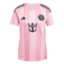 Koszulka domowa damska Inter Miami FC Messi 2025/26. Czerwone bluzki damskie Adidas, bez wzorów, sportowe, bez kołnierzyka, bez ramiączek. W wyprzedaży za 412.00 zł.