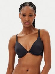 Hunkemöller Biustonosz z fiszbiną Smooth 206736 Czarny. Czarne biustonosze Hunkemöller, bez wzorów, z syntetyku. Za 79.99 zł.