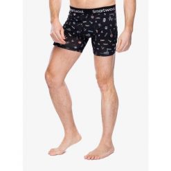 Bokserki termoaktywne męskie Smartwool Merino Boxer Brief Boxed. Czarne bokserki męskie Smartwool, bez wzorów, z wełny. Za 164.99 zł.