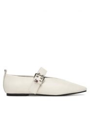Tommy Jeans Baleriny Tjw Ballerina Buckle EN0EN03019 Biały. Białe balerinki damskie Tommy Jeans, bez wzorów, z jeansu, bez obcasa, bez zapięcia. Za 489.99 zł.