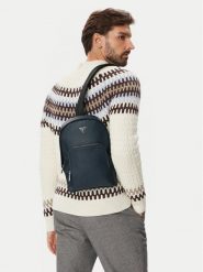 Guess Plecak HMMISL P6402 Granatowy. Niebieskie plecaki męskie Guess, z aplikacjami, ze skóry. Za 364.99 zł.
