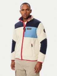 Napapijri Polar Yupik NP0A8AZU Kremowy Regular Fit. Białe bluzy sportowe męskie Napapijri, m, bez wzorów, z polaru, bez kaptura. Za 879.99 zł.