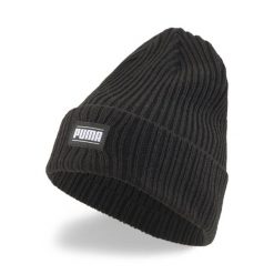 Czapka Puma Ribbed Classic Cuff Beanie. Brązowe czapki damskie Puma, na zimę, bez wzorów. Za 69.00 zł.