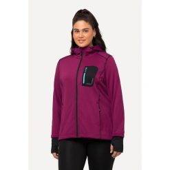 Damskie Bluza HYPRAR odblaskowy nadruk kaptur otwór na kciuk. Czerwone bluzy damskie Ulla Popken, plus size, bez wzorów, z elastanu, bez ramiączek, bez kaptura. Za 389.99 zł.