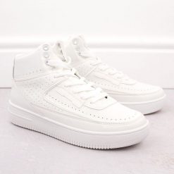Buty sportowe męskie ocieplane za kostkę białe Big Star OO174553. Białe buty sportowe męskie BIG STAR, bez wzorów, ze skóry ekologicznej, za kostkę, bez zapięcia. Za 95.00 zł.