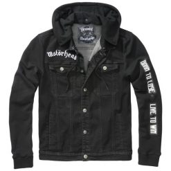 Kurtka dżinsowa Brandit Motörhead Cradock. Czarne kurtki męskie Brandit, xl, bez wzorów, z denimu, klasyczne, bez kaptura. Za 670.85 zł.