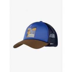 Czapka z daszkiem Buff Trucker Cap - arand blue. Niebieskie czapki damskie Buff, bez wzorów, sportowe. Za 109.99 zł.