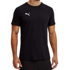 Koszulka męska sportowa czarna logo PUMA. Czarne koszulki sportowe męskie Puma, m, bez wzorów, bez ramiączek, na fitness i siłownię. Za 45.00 zł.