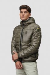 BLAUER Zielona męska kurtka Wave Short Jackets. Czarne kurtki męskie Blauer USA, l, bez wzorów, z poliamidu, bez kaptura. W wyprzedaży za 869.99 zł.