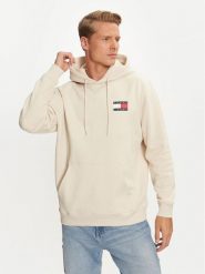 Tommy Jeans Bluza Essential DM0DM20738 Beżowy Regular Fit. Brązowe bluzy męskie Tommy Jeans, m, bez wzorów, z bawełny, bez ramiączek, bez kaptura. Za 289.99 zł.