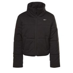 Damska kurtka puchowa Reebok Studio. Czarne kurtki sportowe damskie Reebok, na zimę, l, bez wzorów, z puchu, bez ramiączek, bez kaptura, trekkingowe. Za 425.90 zł.