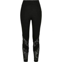 Legginsy Damskie Koronka Z Wysokimi Stanami. Czarne legginsy damskie Urban Classics, bez wzorów, z koronki. Za 104.99 zł.