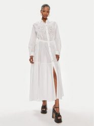 Pinko Sukienka koszulowa Dolce Vita Chemisier . 103728 A1XP Biały Regular Fit. Białe sukienki damskie Pinko, bez wzorów, z bawełny, bez kołnierzyka, bez ramiączek, koszulowe. Za 619.99 zł.