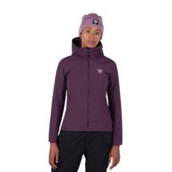 Kurtka narciarska Rossignol damska W Opside Hoodie JKT fioletowa. Fioletowe kurtki sportowe damskie Rossignol, na zimę, bez wzorów, bez ramiączek, bez kaptura, narciarskie. Za 899.99 zł.