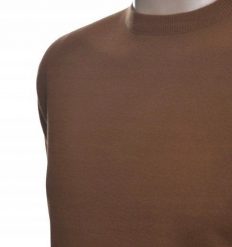 Sweter męski z kaszmiru i wełny merynosów kaszmirowy M brązowy 137. Brązowe swetry męskie Giovane Ricco, m, bez wzorów, z kaszmiru, bez kołnierzyka, bez ramiączek. Za 139.99 zł.