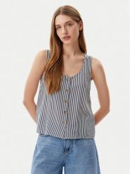 Vero Moda Top Bumpy 10325830 Granatowy Standard Fit. Niebieskie topy damskie Vero Moda, s, bez wzorów, z wiskozy, bez kołnierzyka, bez ramiączek. Za 69.99 zł.