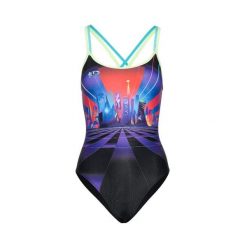 Strój jednoczęściowy pływacki damski speedo neon fan. Czarne stroje kąpielowe damskie Speedo, s, bez wzorów, z materiału. Za 171.98 zł.