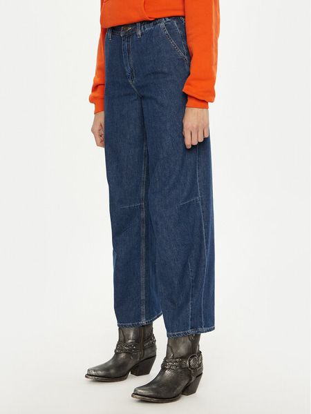 American Vintage Jeansy Globay GLO11AH24 Granatowy Straight Fit. Niebieskie jeansy damskie American Vintage, bez wzorów, z bawełny, vintage. Za 449.99 zł.