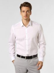 Finshley & Harding London Koszula Mężczyźni Slim Fit Bawełna biały kołnierzyk kent, 43-44. Białe koszule męskie Finshley & Harding London, m, bez wzorów, z bawełny, biznesowe, bez kołnierzyka, bez ramiączek. Za 249.95 zł.