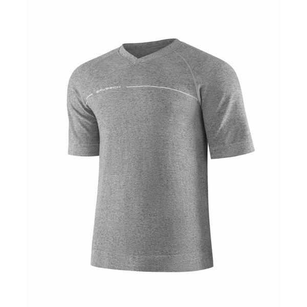 Koszulka męska z krótkim rękawem do spania z dodatkiem lnu Brubeck COMFORT NIGHT. Szare piżamy męskie Brubeck, m, bez wzorów, ze lnu, bez kołnierzyka, bez ramiączek, krótkie. Za 99.99 zł.