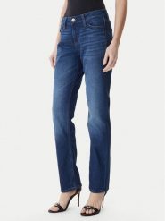 Guess Jeansy W6RA3M D6831 Granatowy Straight Leg. Niebieskie jeansy damskie Guess, z aplikacjami, z bawełny. Za 439.99 zł.