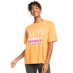 Koszulka turystyczna damska Roxy Sand Under The Sky. Brązowe bluzki damskie Roxy, bez wzorów, z bawełny, sportowe, bez kołnierzyka, bez ramiączek. W wyprzedaży za 59.00 zł.