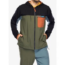 Kurtka męska Kavu River Throwshirt. Zielone kurtki męskie KAVU, m, bez wzorów, z softshellu, bez kaptura, trekkingowe. Za 377.99 zł.
