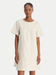 Weekend Max Mara Sukienka codzienna Daloa 2615221112 Écru Relaxed Fit. Sukienki damskie Weekend Max Mara, na co dzień, bez wzorów, z bawełny, bez kołnierzyka, bez ramiączek, proste. Za 1,369.00 zł.