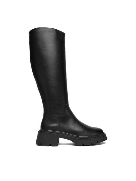 Badura Kozaki C-ANIKA-MX1065-11 Czarny. Czarne kozaki damskie Badura, bez wzorów, ze skóry, bez obcasa, na płaskiej podeszwie, bez zapięcia. Za 449.99 zł.