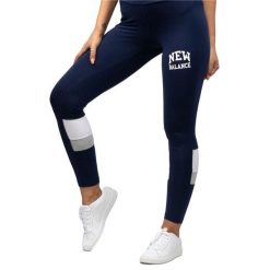 Legginsy Damskie New Balance Run. Niebieskie legginsy damskie New Balance, bez wzorów, do biegania. Za 92.40 zł.