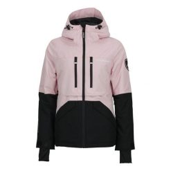 Kurtka narciarska damska wodoodporna Peak Mountain. Czerwone kurtki sportowe damskie Peak Mountain, m, bez wzorów, z poliesteru, bez ramiączek, bez kaptura, narciarskie. Za 639.00 zł.