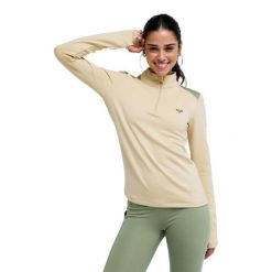 Dla Kobiety BOUNDLESS SPIRIT TECH Beżowy. Brązowe koszulki sportowe damskie Roxy, bez wzorów, z elastanu, bez ramiączek. Za 259.99 zł.