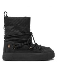 Tommy Hilfiger Śniegowce FW0FW08430 Czarny. Czarne śniegowce damskie Tommy Hilfiger, z materiału, bez zapięcia. Za 499.99 zł.