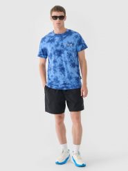 4F Spodenki casual męskie - czarne L. Czarne szorty męskie 4F, bez wzorów, z bawełny, casualowe. W wyprzedaży za 59.99 zł.
